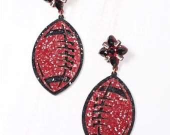 GameDay Glam Earrings || GameDay Outfit || Team Spirit || Orange + Purple || Garnet + Black || Statement Earrings || Embellished Earrings