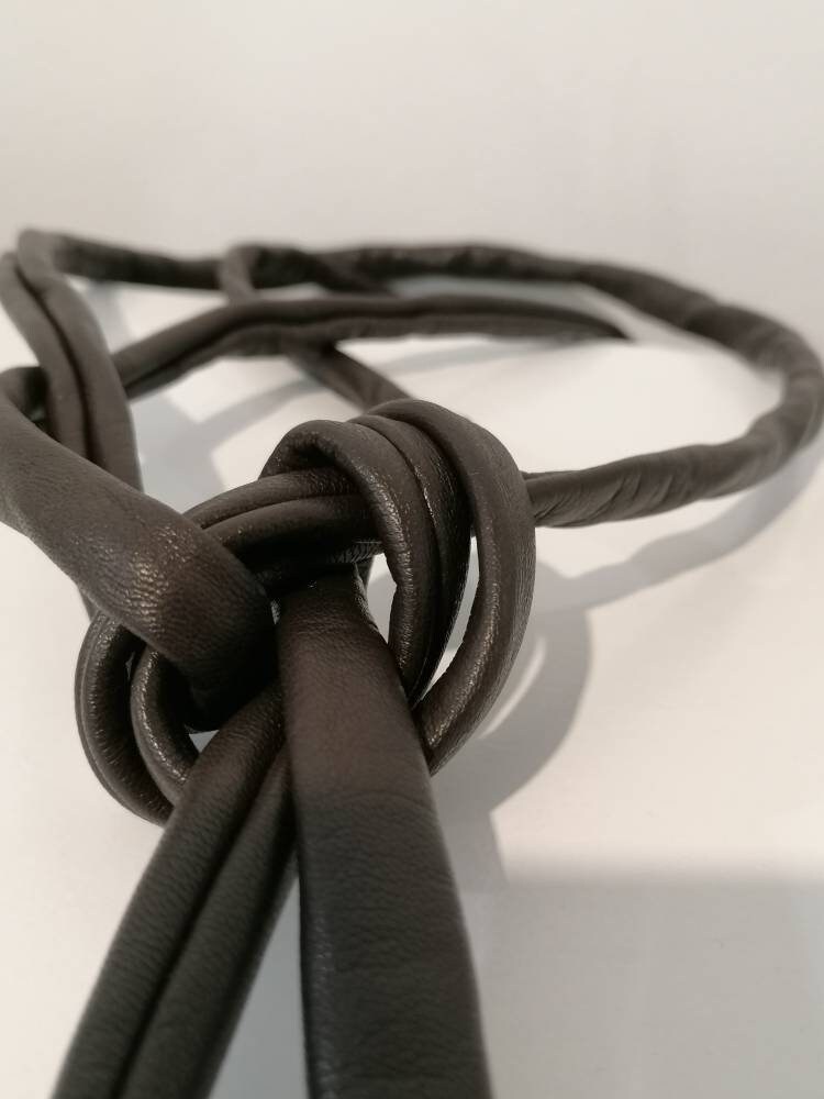 Soft Slim Leather Belt/leather Rope Belt/tie Leather Belt/leather Wrap ...
