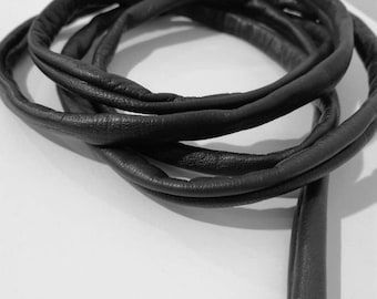 Soft Slim Leather Belt/Leather Rope Belt/Tie Leather Belt/Leather Wrap Belt/Black Leather Belt/Skinny Brown Belt/Dress Belt/READY TO SHIP