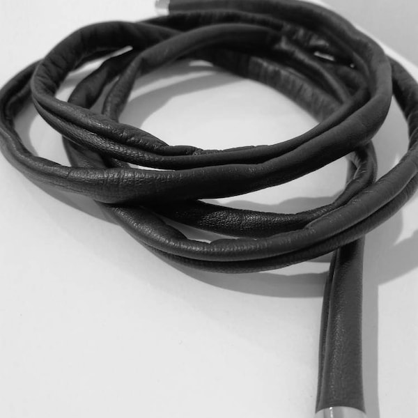 thin leather tie belt