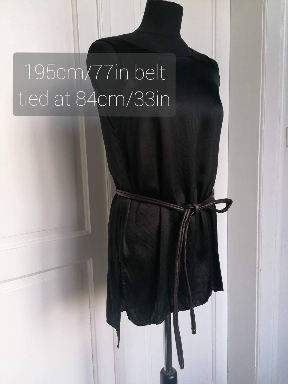 Soft Slim Leather Belt/leather Rope Belt/tie Leather Belt/leather Wrap ...
