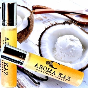 Vanilla Coconut Perfume Roll On Fragrance Oil Vegan Alcohol-Free