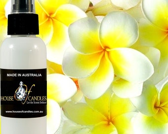 Frangipani Scented Room Linen Bathroom Car Air Freshener Spray Mist, Vegan, Cruelty Free, Deodorizer, Home Fragrance