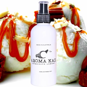Brume pour le corps vanille caramel sans alcool Ingrédients végétaliens Parfum sans cruauté envers les animaux de compagnie Coulé à la main Luxe pour un usage quotidien