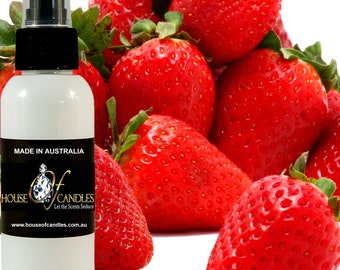 Fresh Strawberries Body Spray Mist Fragrance, Vegan Ingredients, Cruelty-Free, Alcohol Free Perfume, Hand Poured