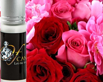 Peony Rose Roll On Fragrance Oil, Vegan Ingredients, Cruelty-Free, Alcohol Free Perfume, Hand Poured