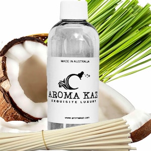 Coconut Lemongrass Fragrance Oil Refill for Diffusers Vegan Cruelty-Free Room Scent Home Air Freshener/Deodorizer