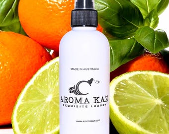 Spray per biancheria da camera Lime Basil Mandarin / Deodorante per auto / Vegano, cruelty-free / Lunga durata