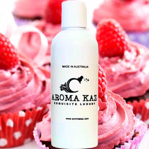 Raspberry Cream Cupcakes Perfume Infused Body Wash/Bubble Bath/Shower Gel/Liquid Soap Vegan Cruelty Free Skincare