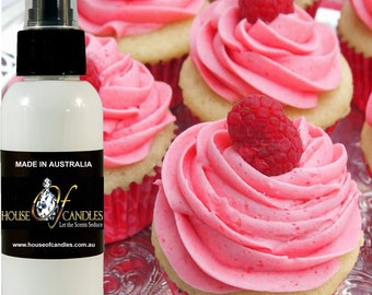 Raspberry Cream Cupcakes Body Spray Mist Fragrance, Vegan Ingredients, Cruelty-Free, Alcohol Free Perfume, Hand Poured