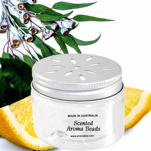 Eucalyptus & Lemon Air Freshener Aroma Beads - Room/Car/Pet Areas/Pantry/Linen