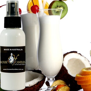 Pina Colada Body Spray Mist Fragrance, Vegan Ingredients, Cruelty-Free, Alcohol Free Perfume, Hand Poured