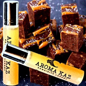 Perfume Roll-on de Chocolate y Caramelo, Aceite Fragancia Vegano sin Alcohol
