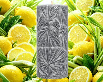 Lemon Citronella Pillar Candle - 4 Sizes - Choose Your Color