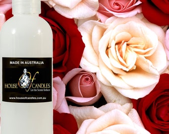 Fresh Roses Scented Body Wash, Bubble Bath, Liquid Soap, Shower Gel, Cruelty Free, Perfume Infused