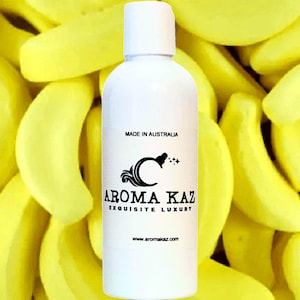 Banana Lollies Perfume Infused Body Wash/Bubble Bath/Shower Gel/Liquid Soap Vegan Cruelty Free Skincare