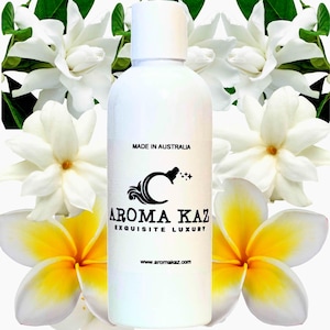 Frangipani Gardenia Jasmine Perfume Infused Body Wash/Bubble Bath/Shower Gel/Liquid Soap Vegan Cruelty Free Skincare