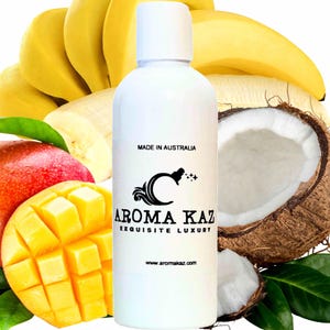 Banana Coconut Mango Perfume Infused Body Wash/Bubble Bath/Shower Gel/Liquid Soap Vegan Cruelty Free Skincare