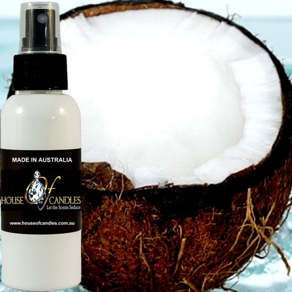 Fresh Coconut Body Spray Mist Fragrance, Vegan Ingredients, Cruelty-Free, Alcohol Free Perfume, Hand Poured