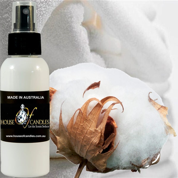Fresh Linen & Cotton Blossoms Scented Room Linen Bathroom Car Air Freshener Spray Mist, Vegan, Cruelty Free, Deodorizer, Home Fragrance