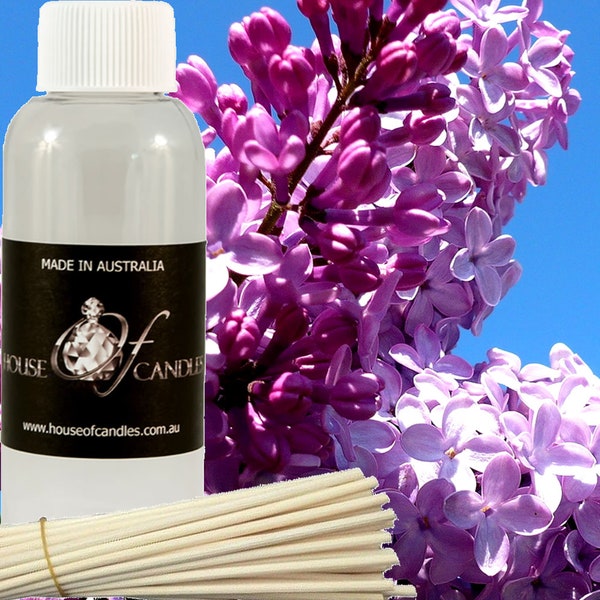 Fresh Lilac Scented Diffuser Fragrance Oil Refill Free Reeds Vegan Animal Cruelty Free Room Deodorizer Room Air Freshener