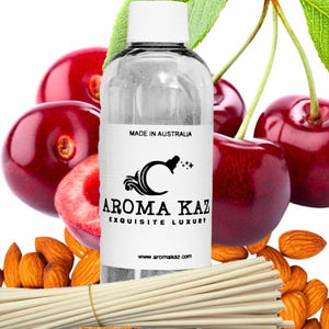 Cherry Almond Fragrance Oil Refill for Diffusers Vegan Cruelty-Free Room Scent Home Air Freshener/Deodorizer