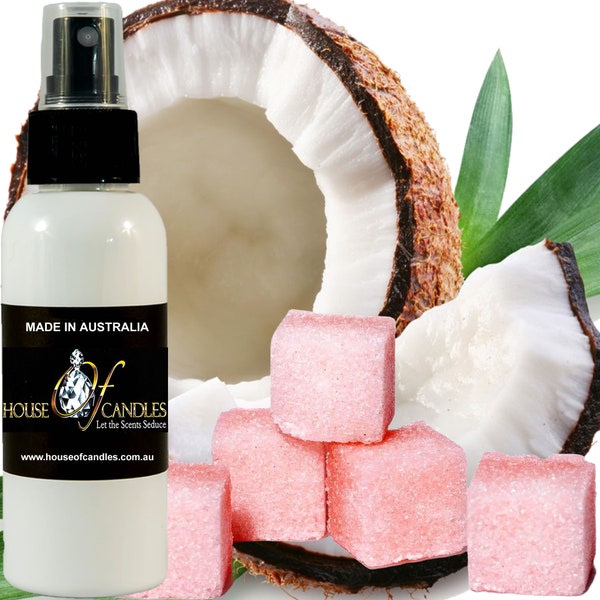Pink Sugar & Coconut Body Spray Mist Fragrance, Vegan Ingredients, Cruelty-Free, Alcohol Free Perfume, Hand Poured
