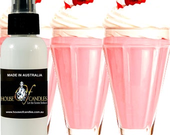 Strawberry Milkshake Body Spray Mist Fragrance, Vegan Ingredients, Cruelty-Free, Alcohol Free Perfume, Hand Poured