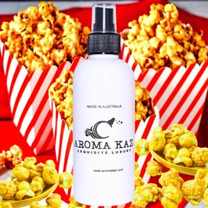 Caramel Popcorn Air Freshener Room Linen Car Spray – vegan, cruelty-free fragrance featuring buttery caramel popcorn aroma, made in Australia.