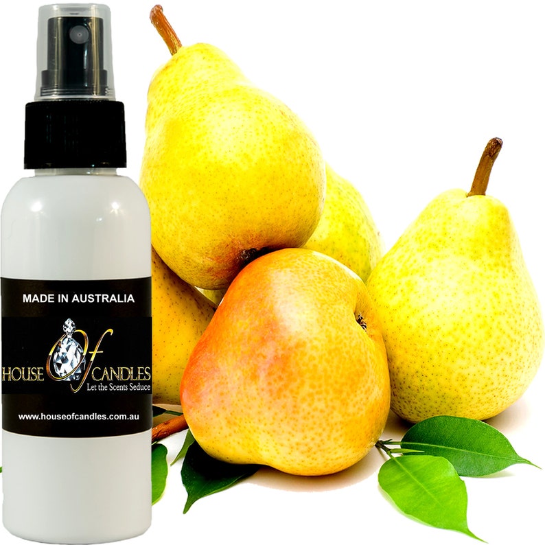 French Pears Body Spray Mist Fragrance, Vegan Ingredients, Cruelty-Free, Alcohol Free Perfume, Hand Poured image 1