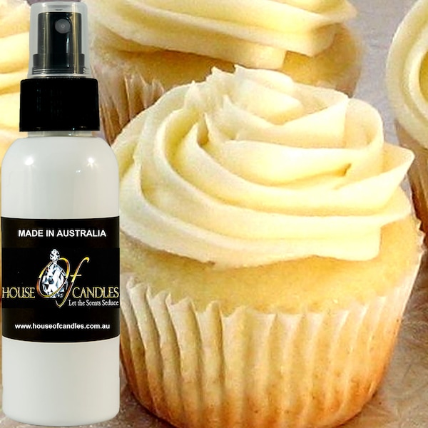 Vanilla Cupcakes Body Spray Mist Fragrance, Vegan Ingredients, Cruelty-Free, Alcohol Free Perfume, Hand Poured