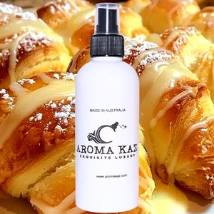 Lemon Cream Croissants Body Spray Mist Alcohol-Free Perfume Vegan Ingredients Cruelty-Free Fragrance Hand Poured Luxury for Everyday Wear