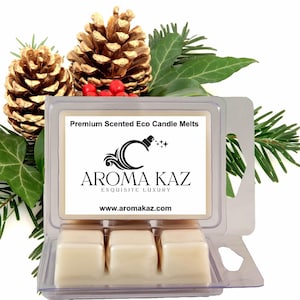 Mistletoe & Holly Berry Eco-Friendly Soy Wax Candle Melts Clamshell Packs Vegan/Cruelty-Free Hand Poured for Wax Warmers