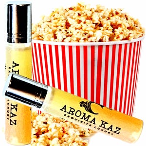 Caramel Popcorn Roll-On Fragrance Oil Alcohol Free Perfume with Vegan Ingredients Cruelty-Free Hand Poured Scent for Daily Wear