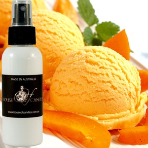 Peach Ice Cream Body Spray Mist Fragrance, Vegan Ingredients, Cruelty-Free, Alcohol Free Perfume, Hand Poured