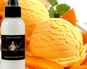 Peach Ice Cream Body Spray Mist Fragrance, Vegan Ingredients, Cruelty-Free, Alcohol Free Perfume, Hand Poured