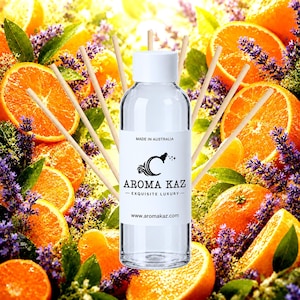 Huile de diffuseur d'orange douce et de lavande - Parfum d'intérieur végétalien sans alcool