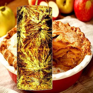 Warm Apple Pie Scented Pillar Candle Eco-Friendly