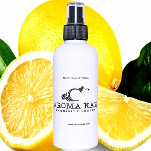 Citrus Lemons Room Linen Spray Air Freshener Mist Bathroom Car Home Vegan/Cruelty Free Deodorizer Home Fragrance Odor Eliminator