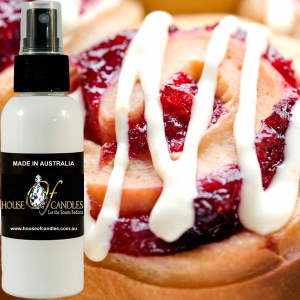 Aardbei Kaneelbroodjes Body Spray Mist Geur, Veganistische ingrediënten, Wreedheidsvrij, Alcoholvrij parfum, Met de hand gegoten