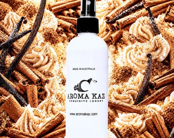 Creamy Cinnamon Vanilla Room Linen Spray Car Air Freshener – Vegan, Cruelty Free, Long Lasting