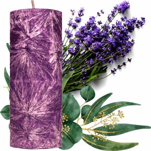 Eucalyptus & Lavender Scented Pillar Candle Eco-Friendly