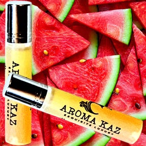 Juicy Watermelon Roll-On Fragrance Oil Alcohol Free Perfume with Vegan Ingredients Cruelty-Free Hand Poured Scent for Daily Wear