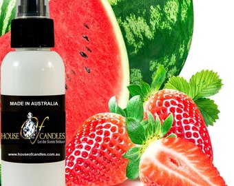 Strawberry Watermelon Body Spray Mist Fragrance, Vegan Ingredients, Cruelty-Free, Alcohol Free Perfume, Hand Poured