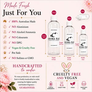 May include: Three clear plastic bottles with white caps and labels reading AROMA KAZ EXQUISITE LUXURY. The 200ml bottle is 14cm high and 4.5cm wide, the 100ml is 10.3cm high and 3.5cm wide, and the 50ml is 7.7cm high and 3cm wide. Includes a 10ml vial.