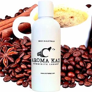 Coffee Cinnamon Vanilla Perfume Infused Body Wash/Bubble Bath/Shower Gel/Liquid Soap Vegan Cruelty Free Skincare
