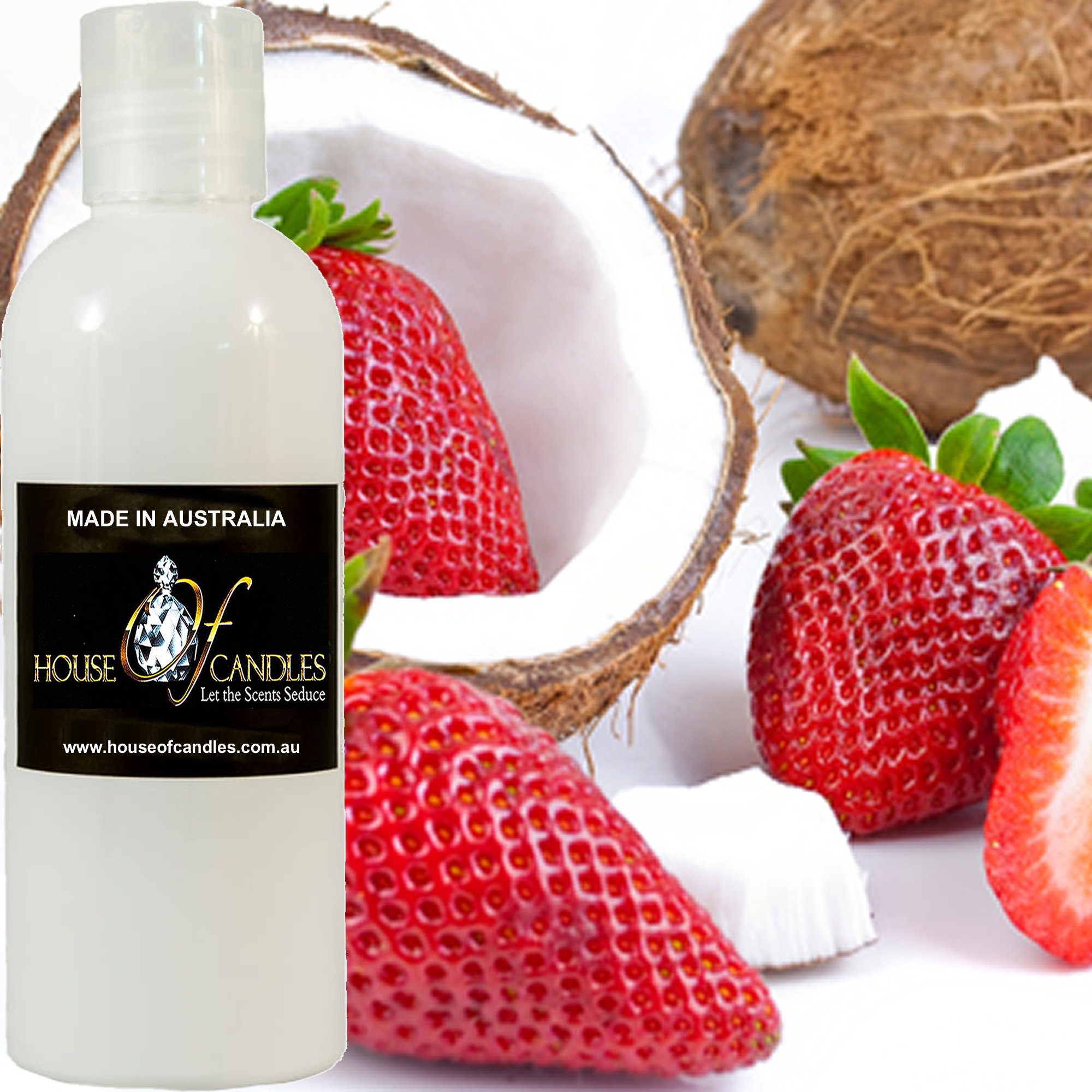 Coconut Strawberry Scented Perfume Bath Body Massage Oil 