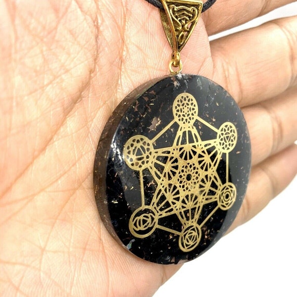 Black Tourmaline Reiki Energy Charged Orgone Reiki Metatron chakra Pendant, Orgone pendant, EMF protection, energy purifier, Orgone Necklace