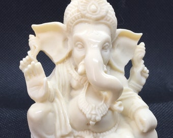LORD GANESHA Schöne Statue Hindu-Gott Pooja Gebet Seltene Reine, aufwendig detaillierte Statuen, Ganesh Gott Meditation Decor, Beten, Yoga