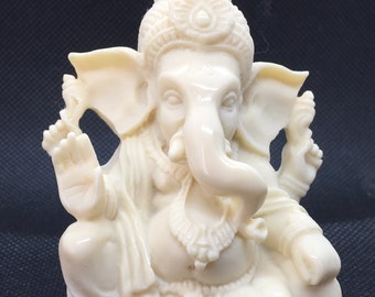 LORD GANESHA Beautiful Statue Hindu God Pooja Prayer Rare Pure, Intricately Detailed Statues, Ganesh God Meditation Decor, Pray, Yoga